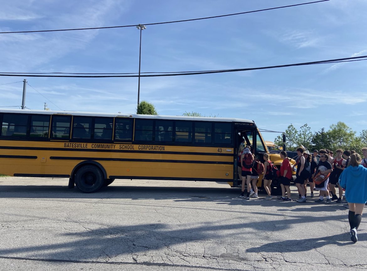 RCSChase's tweet photo. Thank you @KetchamPaul and Batesville for your hospitality letting us use your bus for our students to go compete in track! It is much appreciated and AMAZING to know we all work together for kids providing them opportunities to succeed! https://t.co/ICQr38caSF