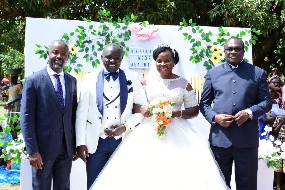 Thomas_Tayebwa's tweet image. Today morning, i joined colleagues to witness the wedding of Mr. Kenneth Orik and Hon. Beatrice Akori, the Woman MP for Agago District at Lira Palwo Christ Church in Agago District. I urged the couple to remain true to the vows made