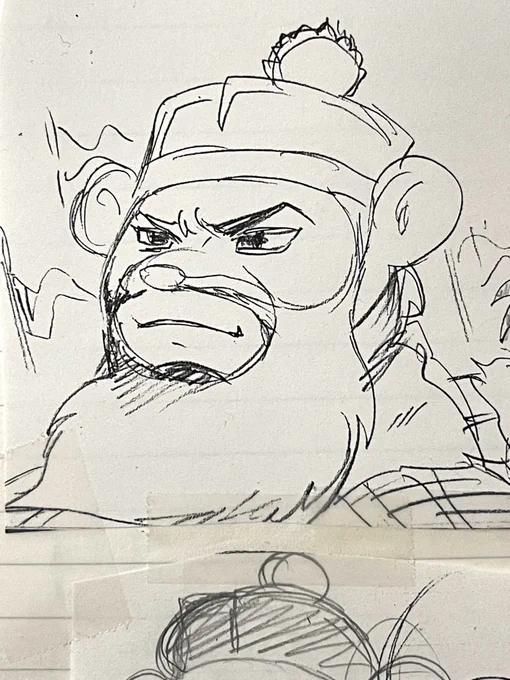 多分これは
3月のライオンの巻末の
おまけ漫画用のアイデア出しだったような気がします

ウミノグマ関羽がうまく絵に落とし込めず諦めたのだったような…

多分、顔をカッコよく描き直しているうちに正気に戻ったのだと… 