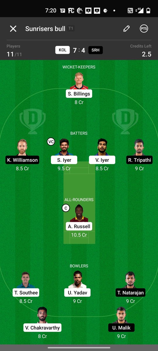 advance_pc's tweet image. #IPL2022 
#KKRwin
#TrackDown
#KKRvsSRH