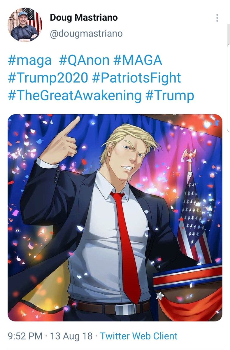 jjabbott's tweet photo. Doug loves memes (and Q) https://t.co/ZQjbM2OBHp