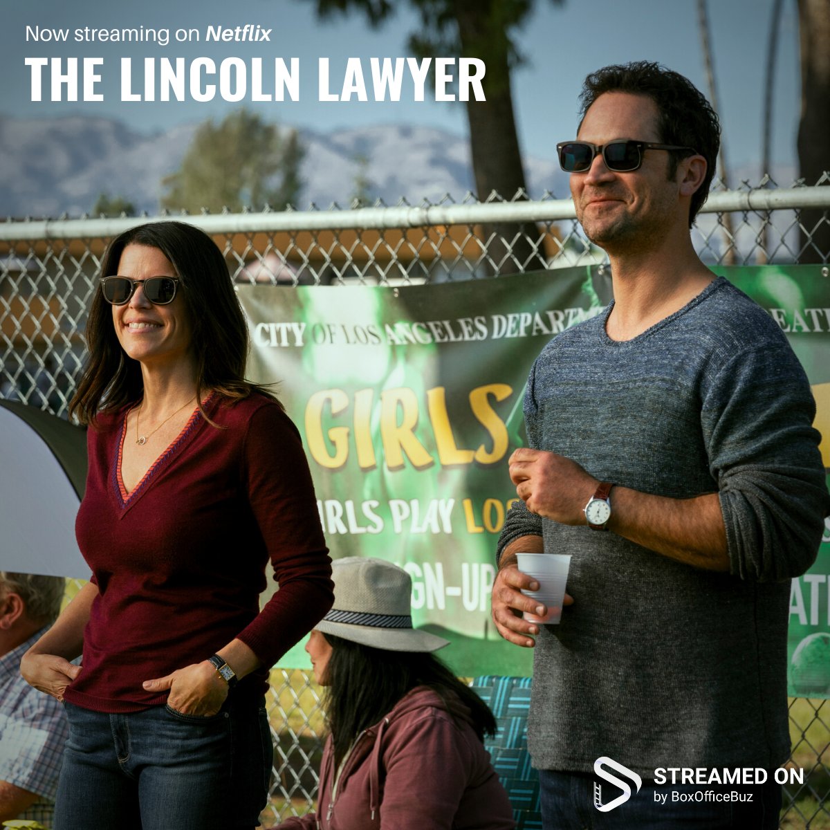 StreamedOn's tweet photo. #TheLincolnLawyer is now being #StreamedOn Netflix. #ManuelGarciaRulfo #NeveCampbell #BeckiNewton #JazzRaycole #AngusSampson https://t.co/A3uxknKIhm