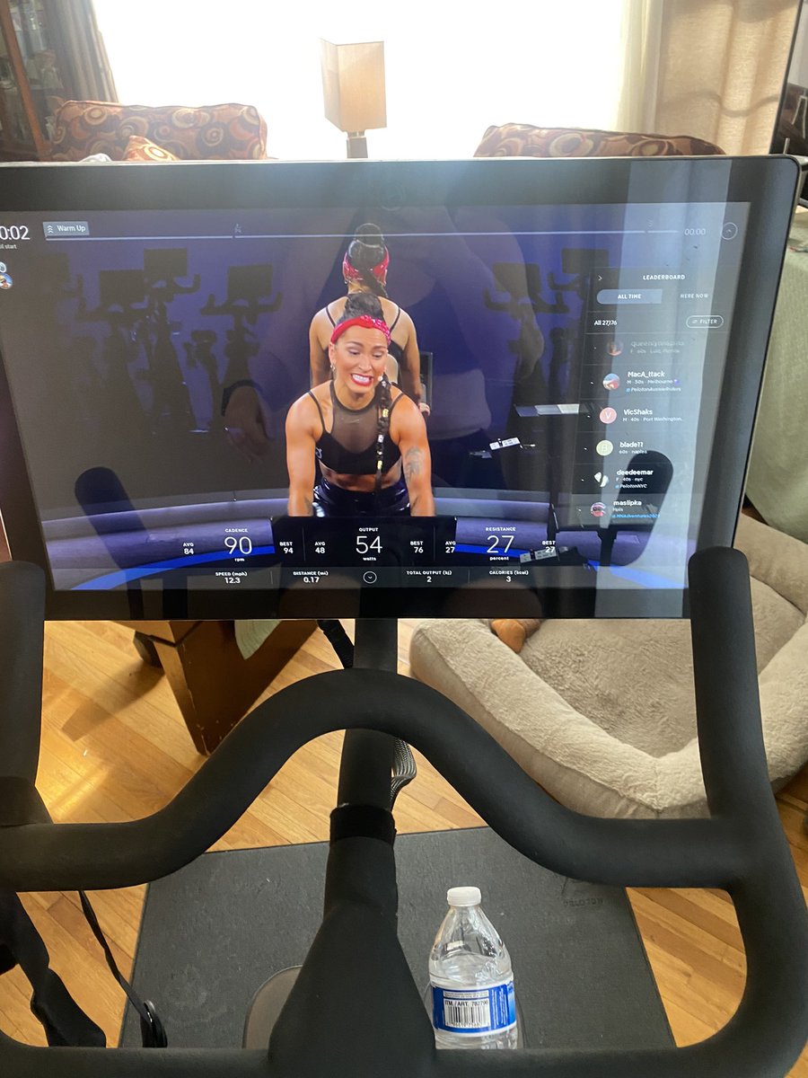 MASlipka's tweet photo. GM from the @onepeloton “That was a long ten minutes…” says hubby. Yep, sometimes you just want more. #rock22 classic rock ride brings energy, endorphins. Intervals, sprints, climb, low impact cooldown, Ty @RobinNYC for always challenging, inspiring me to do better. Next! https://t.co/iuXQDFZFhY
