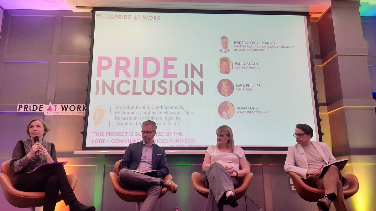 adamlong80's tweet photo. Really enjoyed taking part in closing panel event at @DublinPride #PrideAtWork22
Minister @rodericogorman restated Govt’s intention to quickly enact effective Hate Crime law
We all strongly agreed that ‘Conversion Therapy’ ban will be fully LGBT+ inclusive & with no exemptions. https://t.co/DIle71vNZ9