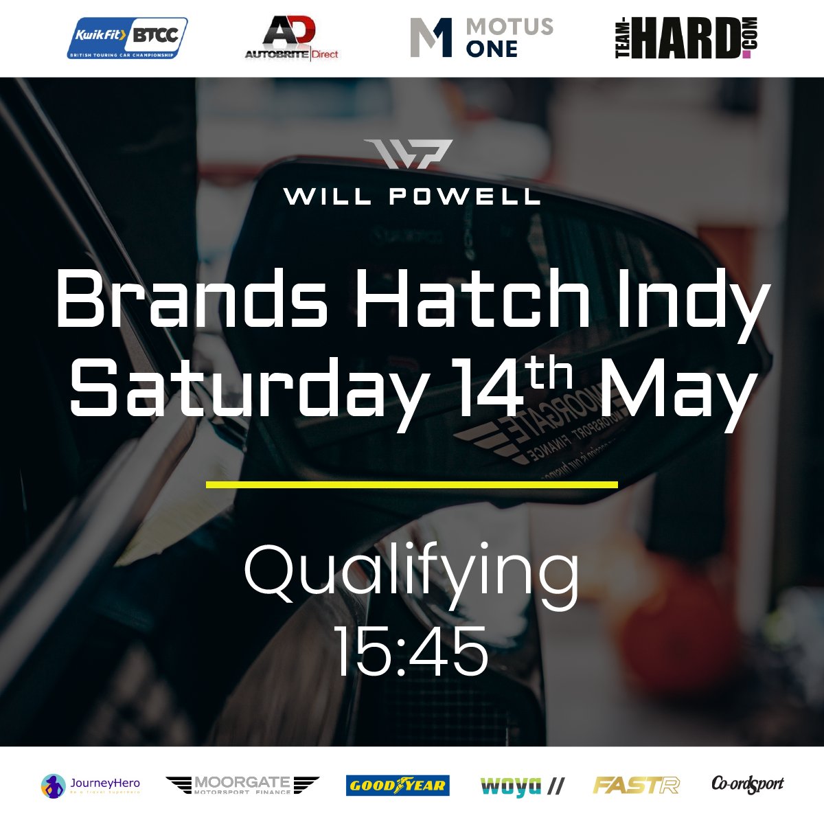 It’s a pleasure to be supporting <a href="/willpowellracer/">willpowellracing</a> in his <a href="/BTCC/">BTCC</a> season! 🏁Have a great first weekend Will ⭐️
btcc.net/calendar/brand… <a href="/TeamHardRacing/">Team HARD. Racing™</a> <a href="/Brands_Hatch/">Brands Hatch</a> #digitalpr #seo #btcc #woyadigital