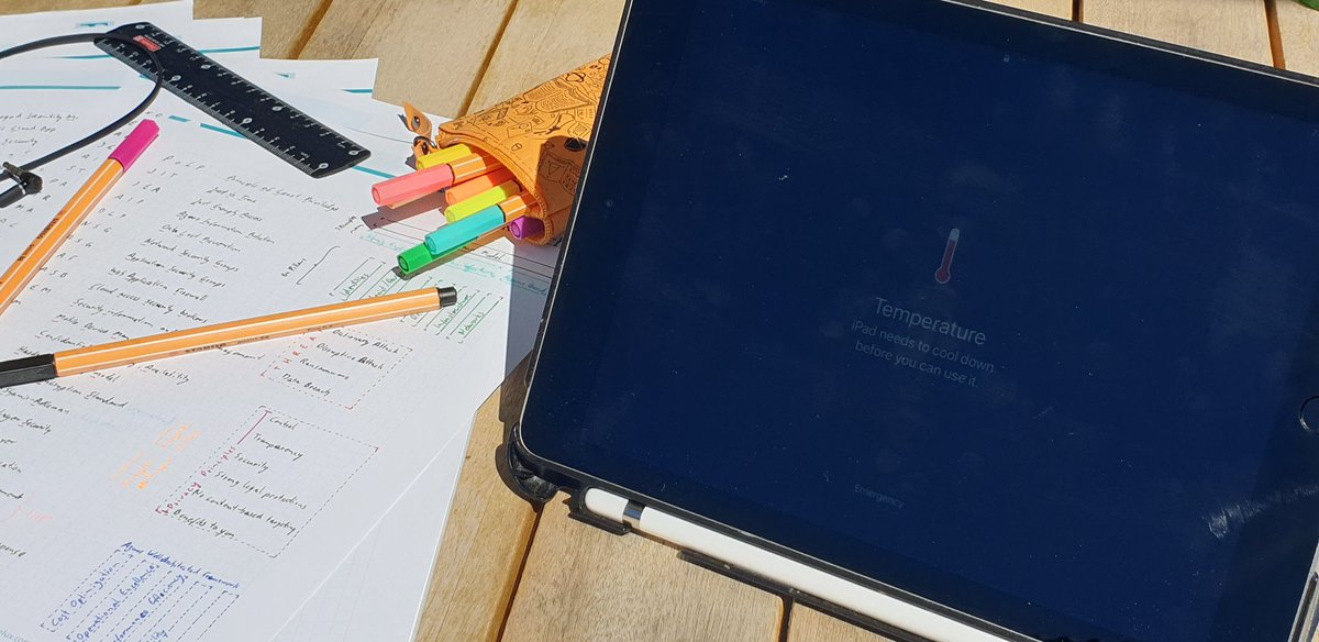 I wanted to learn in the sunny weather in the garden, and now the equipment is not working. 🌡😒
#overheat #Summer2022 #iPad