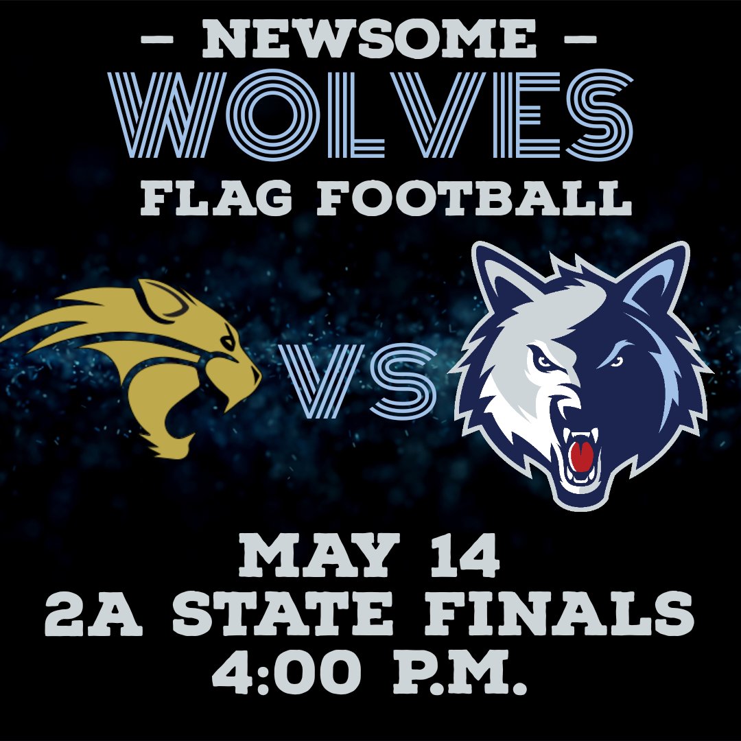 Newsome Wolves Flag Football (@flagnewsome) on Twitter photo OPPORTUNITY 8οΈβ£ PRESENTS ITSELF.
π¨ 2A STATE FINALS π¨
The Wolves take on the Western Wildcats in a rematch of last year's Class 2A Finals.
ποΈ SATURDAY, MAY 14
π WESTERN WILDCATS
ποΈ MANDARIN HS
π 4:00PM
πΊ NFHSNETWORK.COM
#OurWay
#2ndSzn
#Be_A_Wolf
#NikeTeam
<a href="/FHSAA/">FHSAA</a> OPPORTUNITY 8οΈβ£ PRESENTS ITSELF.
π¨ 2A STATE FINALS π¨
The Wolves take on the Western Wildcats in a rematch of last year's Class 2A Finals.
ποΈ SATURDAY, MAY 14
π WESTERN WILDCATS
ποΈ MANDARIN HS
π 4:00PM
πΊ NFHSNETWORK.COM
#OurWay
#2ndSzn
#Be_A_Wolf
#NikeTeam
<a href="/FHSAA/">FHSAA</a>