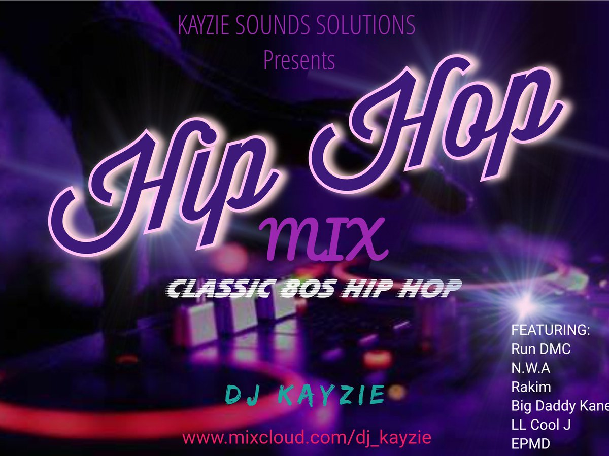 DjKayzie's tweet photo. Did you know there were Hip Hop hits from the 80s? I'm about to upload a mix on Mixcloud. If you're from the 80s you're going to dig it! Stay tuned. https://t.co/rXg1rEwDi8