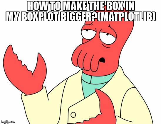 overflow_meme's tweet image. how to make the box in my boxplot bigger?(matplotlib) stackoverflow.com/questions/7223… #matplotlib #boxplot #python