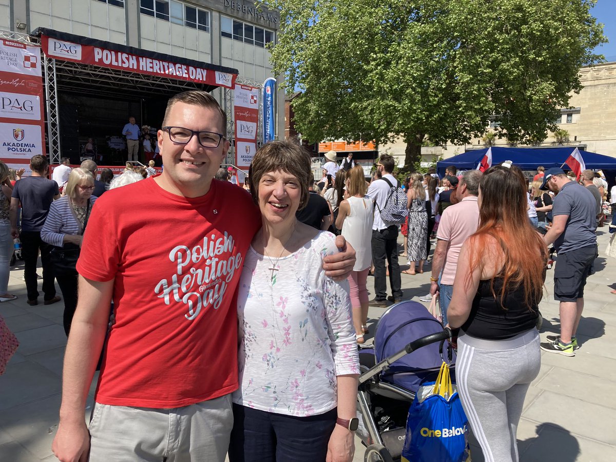 BishGloucester's tweet photo. Wonderful #PolishHeritageDay celebrations in Gloucester today. Thankyou 🇵🇱 @polishglos @CllrJaro for your organisation. And good to catch up with brothers &amp; sisters from Ukrainian Church and to hear choir perform #ChurchGoodShepherd 🇺🇦 https://t.co/oicszOiqOJ