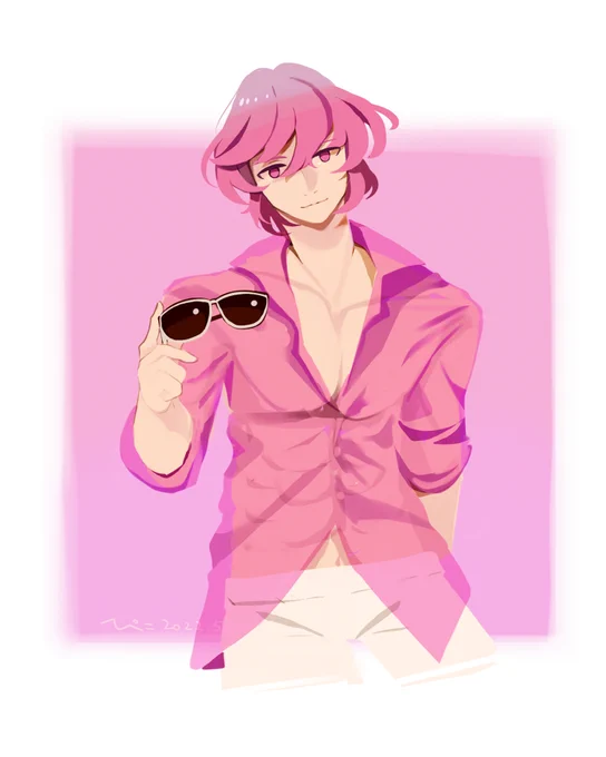 透けシャツ三臨が描きたくなってしまったので……。夏が楽しみですね。 