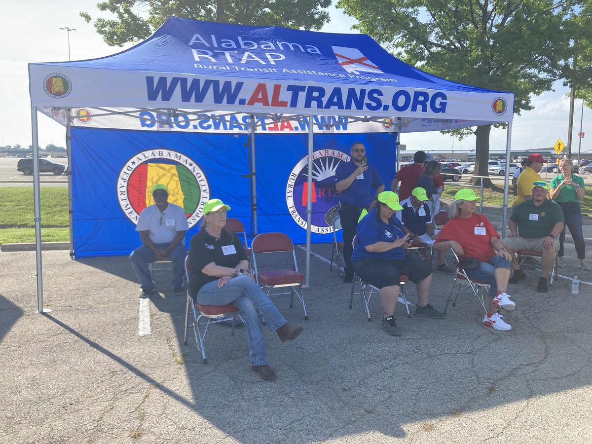 Drivers are awaiting their turn to drive under the Alabama RTAP tent at the National Roadeo! <a href="/CTAAEXPO/">CTAAEXPO</a> <a href="/OfficialCTAA/">CTAA</a> #BusDriver #Transit #AlabamaRTAP #Roadeo