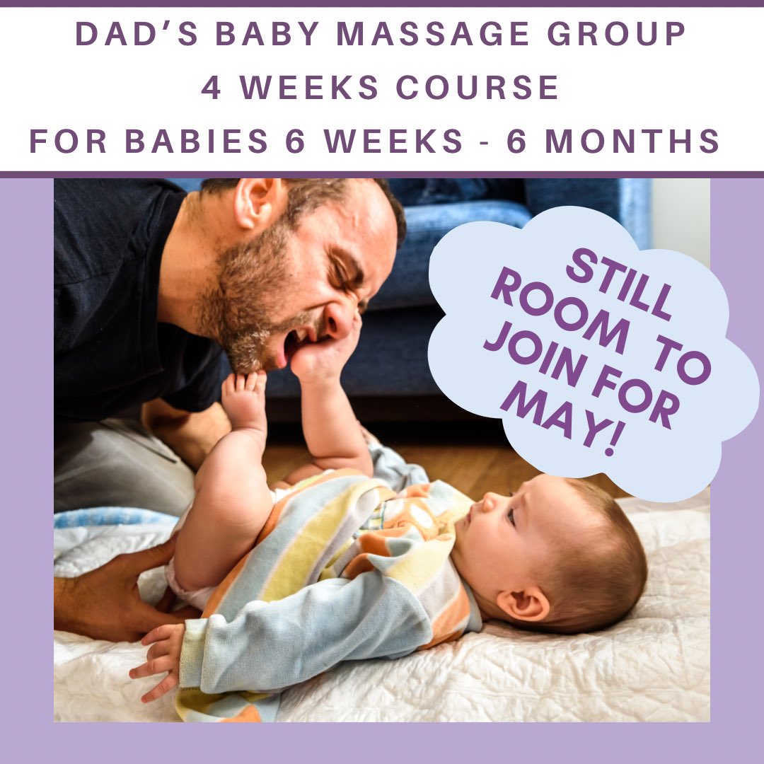 Dad’s Baby Massage Group! 

Relaxed Sunday morning sessions, for babies from 6 weeks to 6 months. 

bookwhen.com/bigyoulittleyo…