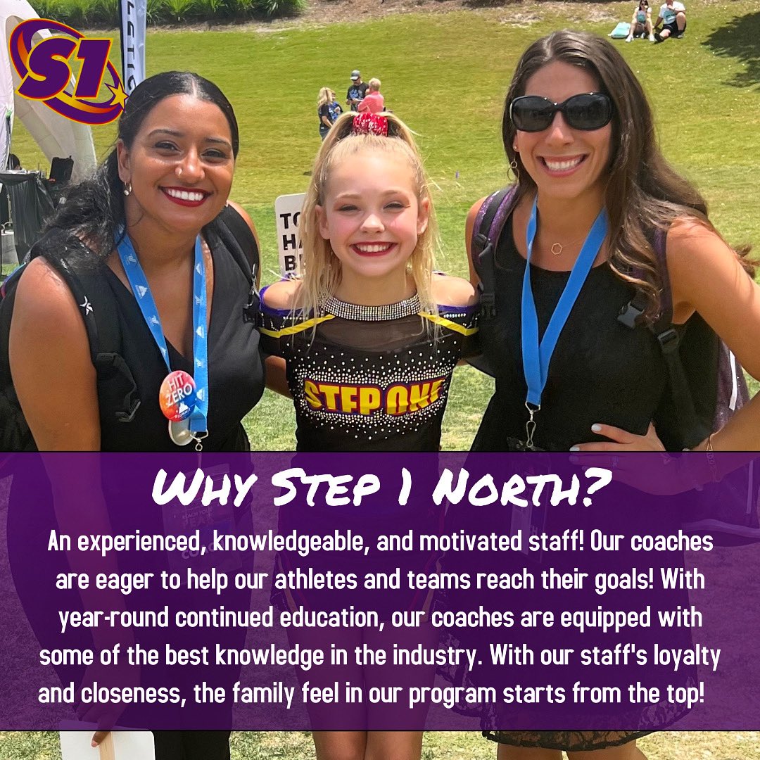 🌟Why Step 1 AllStars North? 🌟

Read below to see why our staff is unmatched!
.
.
#FunFact Every elite &amp; prep coach has been with our program since the beginning! 💜

Want to see what our coaches can do? Click below to fill out our interest form!

docs.google.com/forms/d/1Nvj-D…