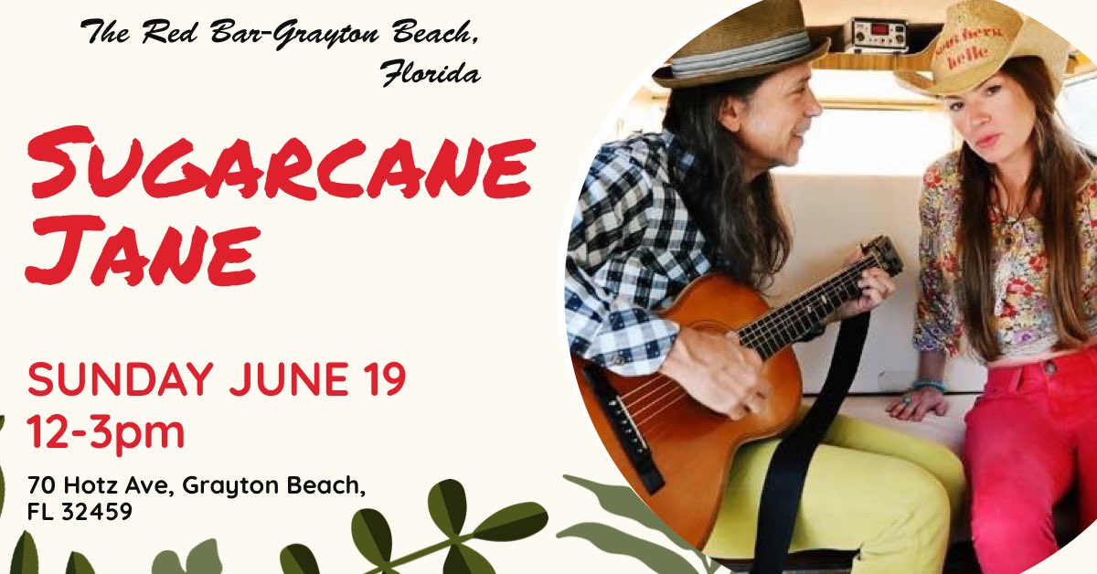 CrawfordTracks's tweet photo. @sugarcanejane making their debut appearance at #theredbar in @GraytonBeachFL June 19 #brunch https://t.co/EiF6lAgbwM
