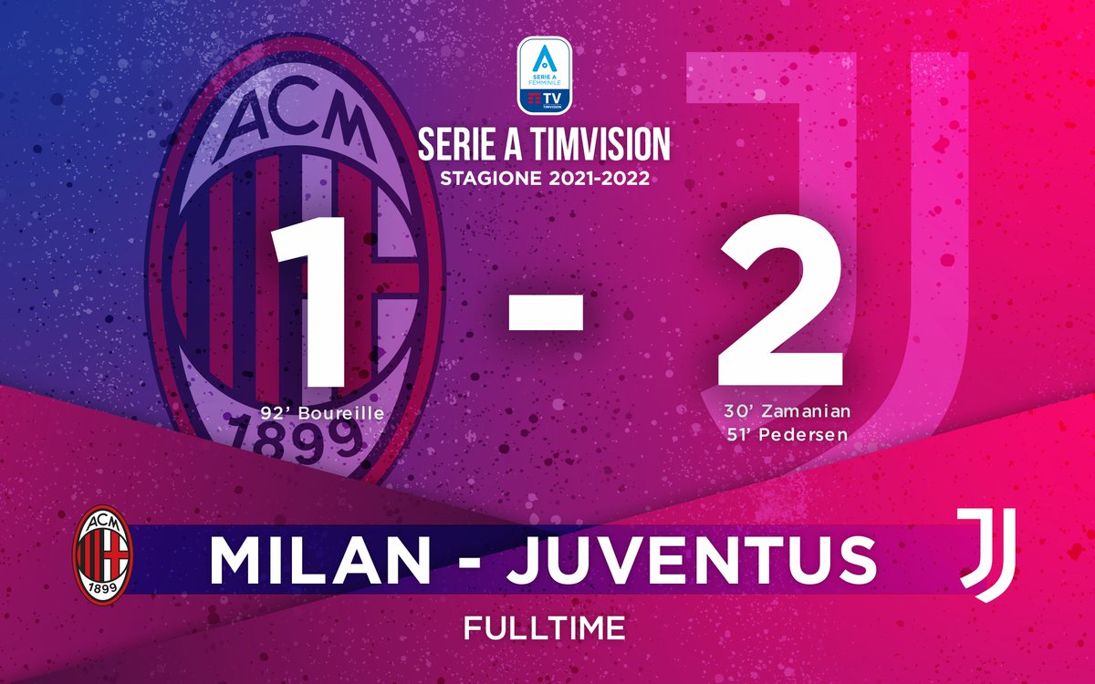 FT | #MilanJuve | 1️⃣ - 2️⃣ 

La @JuventusFCWomen di Mr Montemurro festeggia ma con la testa è già al prossimo appuntamento!

Ci vediamo domenica 22 maggio a Ferrara per la finale di #CoppaItalia tra Juventus e Roma!

#La7calcio #CalcioFemminile #SerieAFemminile