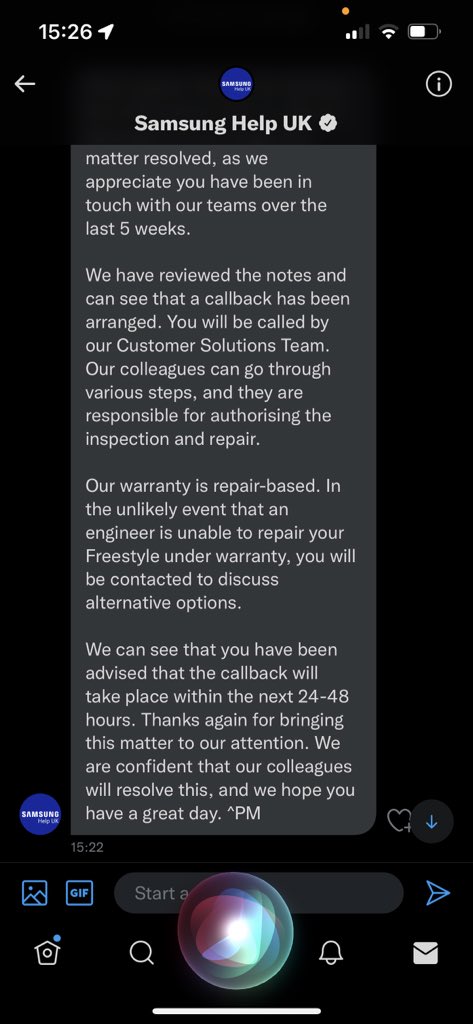 nedbye's tweet photo. @SamsungHelpUK Samsung help , just as useless as Samsung chat help , why can’t I just speak to the right person at Samsung https://t.co/meM2HHz2eu