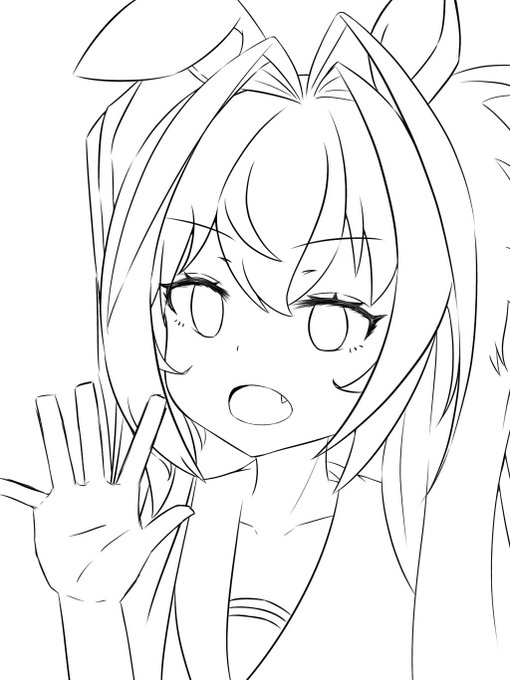 今日もうお絵描きしたから寝るやで。昨日ダスカ誕生日やったの思い出したから一昨昨日くらいにぱぱっと書いたダスカ載せときます😎
 #ウマ娘  #ダイワスカーレット 