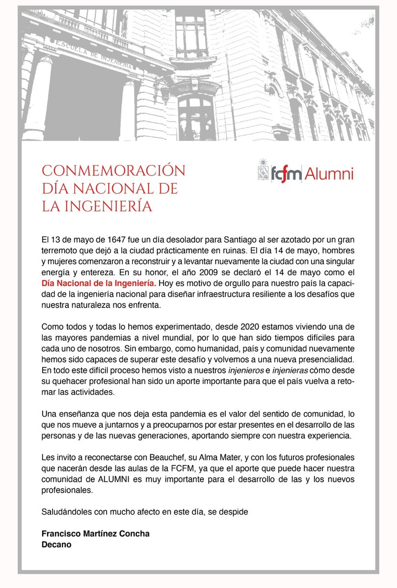 veronicaacha's tweet photo. Feliz día de la ingeniería, colegas de todas las universidades e historias que nos leemos en esta red
Vamos por más, que el país nos necesita hoy y siempre https://t.co/f1CLxQoyOS