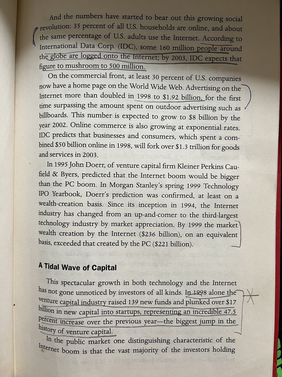 revisiting one of my favorite books on “the internet bubble” — a time capsule published in 1999, the year valuations of internet companies ($236bn) exceeded PC companies ($221bn) for the first time