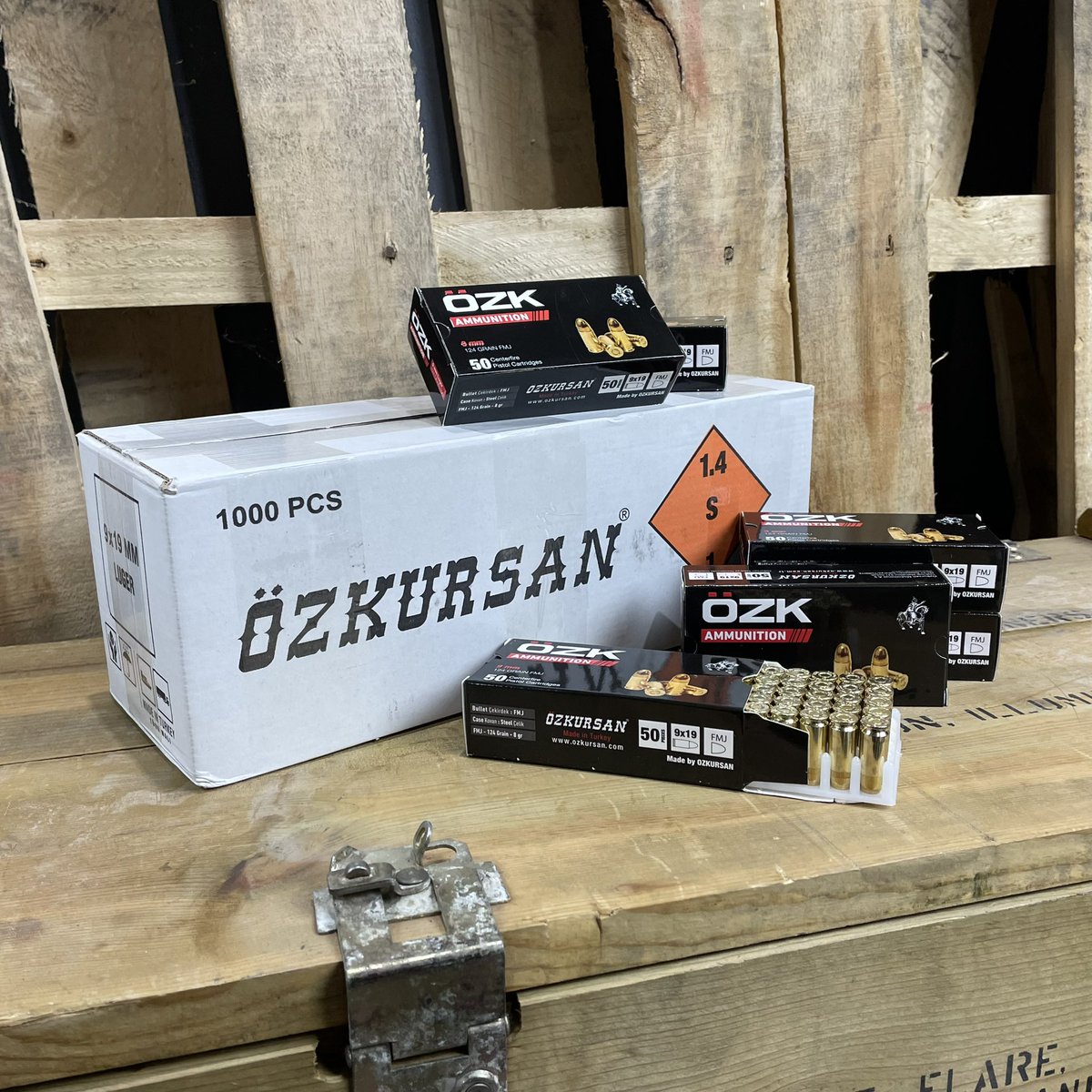 CU29_Custom's tweet photo. IN STORE ONLY 1000rd case of Ozkursan 9mm on sale for $269 NO LIMITS! https://t.co/yrhU3FwEHv
