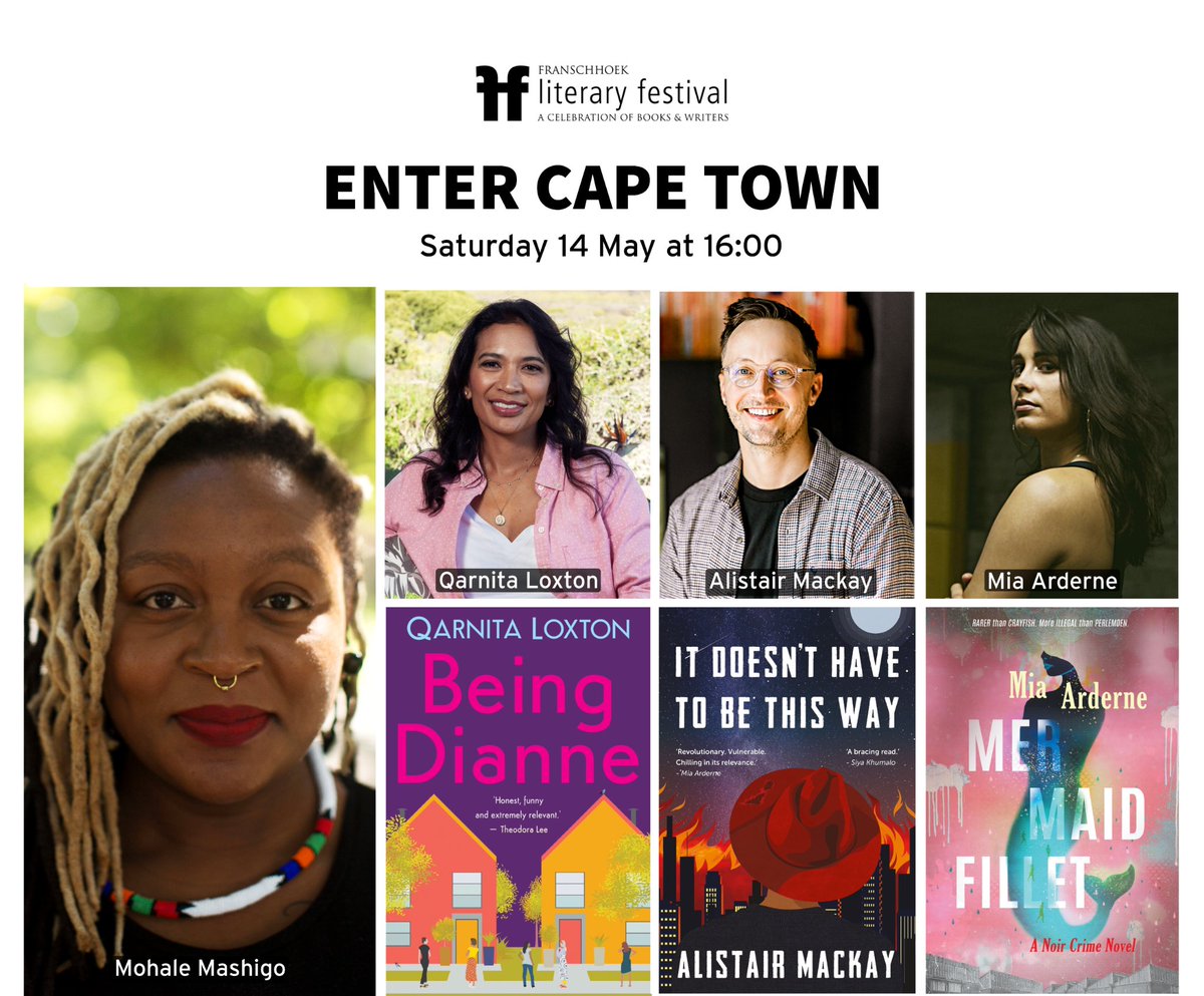 PanMacmillanSA's tweet photo. @BlckPorcelain is discussing Cape Town as a setting & a character with novelists: Mia Arderne of #MermaidFillet, @QLed author of #BeingDianne & Alistair Mackay of #ItDoesntHaveToBeThisWay. #FLF2022 https://t.co/LeTz0XNXqx