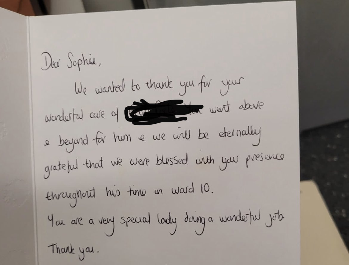 WiddopKatie's tweet photo. Congratulations to our NA Sophie who is the Employee of the month for April.. 

Sophie has delivered some outstanding end of life care recently and has gone above and beyond for both her patients and their families in such difficult times.

💙

@AiredaleNHSFT @ALP_Annie https://t.co/8Ne7VqqvMl