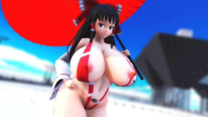 乳輪丸見えレースクイーン衣装のどたぷん淫乱霊夢さんvs外国のデカチンさん!
黒くてぶっといペニスとご対面して既に敗北を悟る霊夢さん…
自分が目の前の男の人に屈服することに悦んじゃう霊夢さん…
最後は動物みたいな体制でおま〇こにドピュドピュ中だしされちゃう霊夢さん…! 