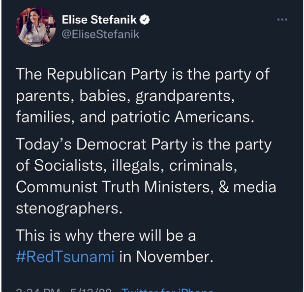 SteveSchmidtSES's tweet photo. I want to say something quietly. I want to observe something with all of you. I want to see it together. Does anyone not understand what this is @NEDemocracy? These are the words that come before mass death @EliseStefanik. What a sick young woman she turned out to be. 1930’s 👇 https://t.co/i8Y8z4qNa7