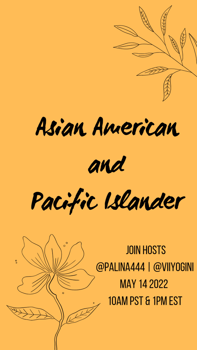 Join Us today at 10AM PST for #AsianAmericanPacificIslanderMonth #AsianHeritageMonth #MentalHealth on #TwitterSpaces 🌍🌎🌏