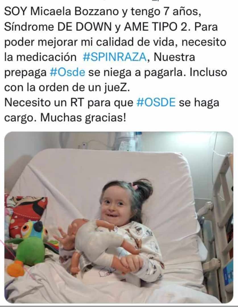 AlertaEscolares's tweet photo. #AlertaEscolares Creemos que con el apoyo de todos podemos mejorar la vida de Mica, LO INTENTAMOS? Muchas Gracias por RT. Y que #osde pagué lo que un Juez le Ordenó. @bozzano_pablo @MariaLujan_Rey @agencialavieja @santumaratea1 @roxanareyessc @AdriCCaceres @todonoticias @A24COM https://t.co/gmbqNg2fnW