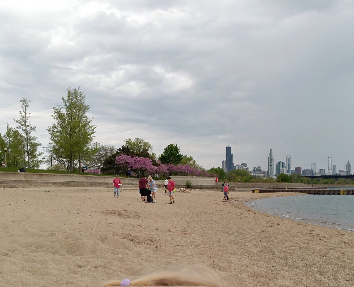 My daughter and I arrived at 31st st Beach this morning to see it completely covered in trash from a party the night before. A little while later volunteers from <a href="/ClarkHillLaw/">Clark Hill Law</a> showed up to clean it up! Unplanned but awesome timing! 🙏🙌👏