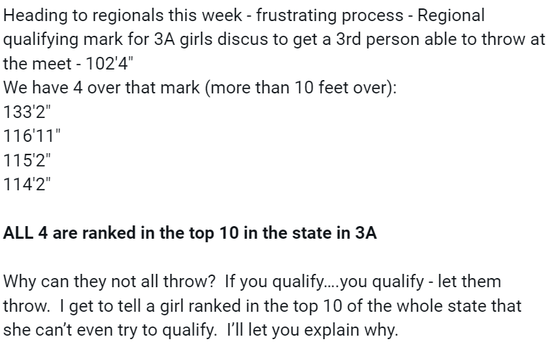 BeloitThrowers's tweet photo. @KSHSAA 
#Ifyouqualifyyouqualify https://t.co/vm9aRhikyx