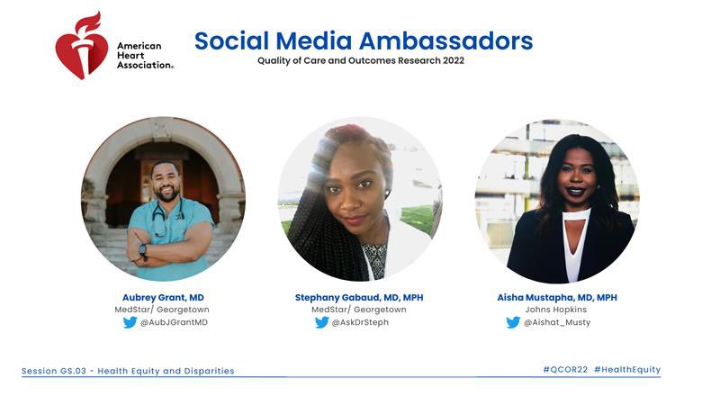 AskDrSteph's tweet photo. #QCOR22 social media ambassadors at your service!!! @AubJGrantMD @Aishat_Musty @AHAScience #HealthEquity #CardioTwitter https://t.co/yhlNJjlsPH