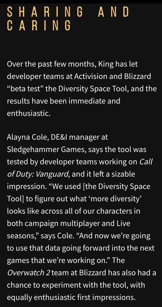 Funnily enough, they removed the part of the post that mentioned it is in use in Overwatch 2 and Vanguard. 

Luckily, I screenshot blog posts I report about. You’re welcome, Activision!