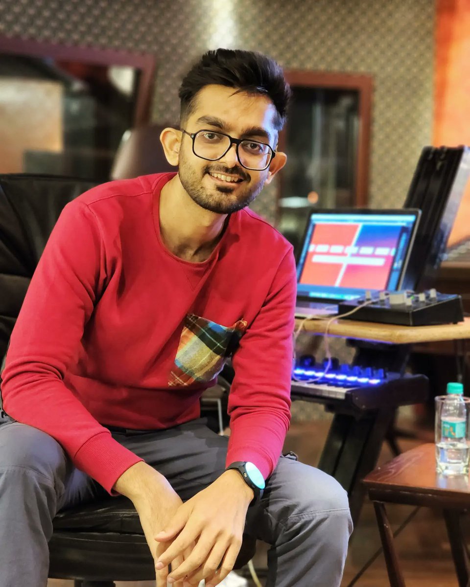 When <a href="/sid_mahadevan/">Siddharth Mahadevan</a> took my 📸 for a test run and captured me being me in this happy place 🎛 

#DAWgeek #LambodaraStudio #StudioDiaries #MusicProducer #Artist #StudioDay #Session #PortraitMode