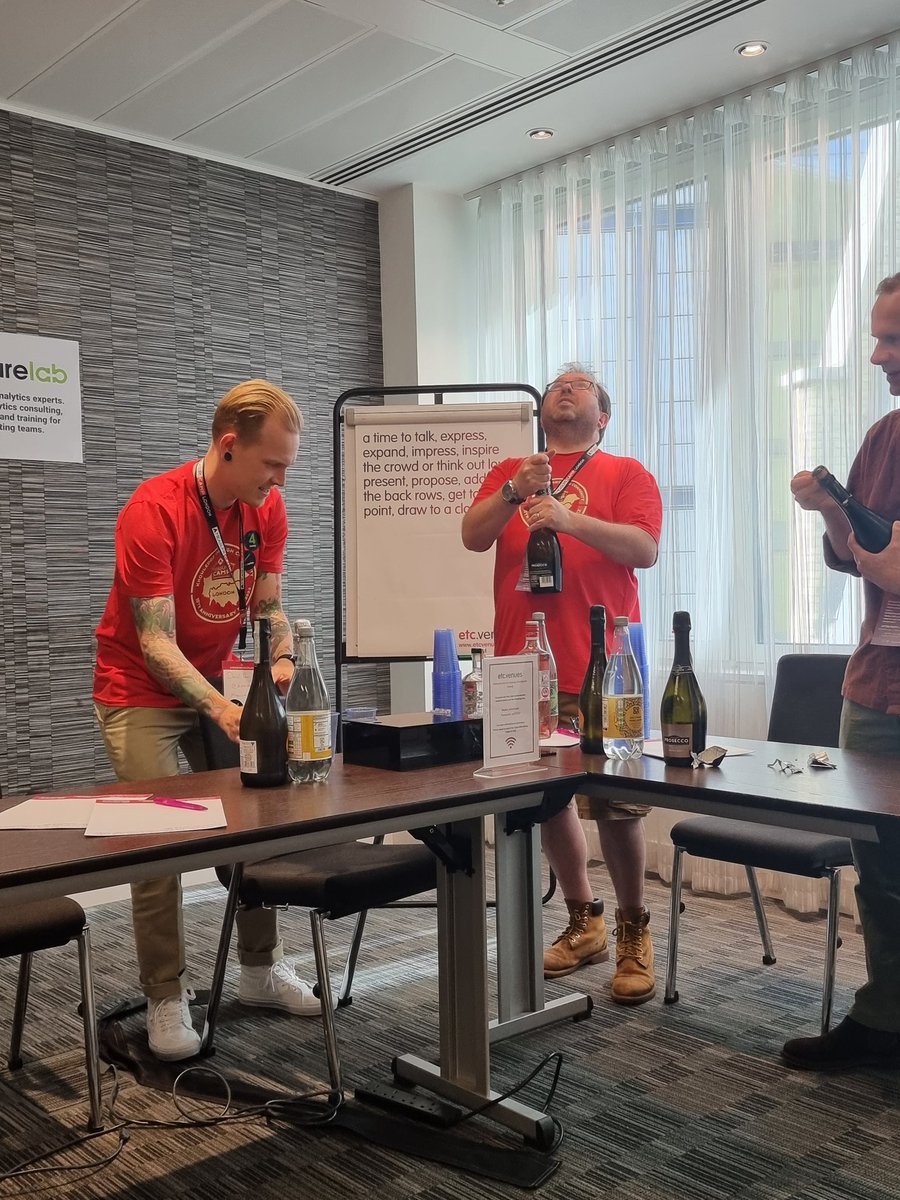 Ilzonchik's tweet photo. Question of the day: Gin vs Prosecco? #measurecampldn https://t.co/j11afehXW0