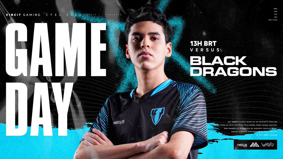 vincitgg's tweet image. EM INSTANTES!

Nosso primeiro jogo pelos Play Offs 🔫

Confronto DIRETO valendo vaga 🆚 @blackdragonsBR 🔥

Às 13h00 (horário de Brasília) ⏰

CFEL Season 1 - 2022 🏆

É VINCIT NO GAME!

#goVG #CFEL