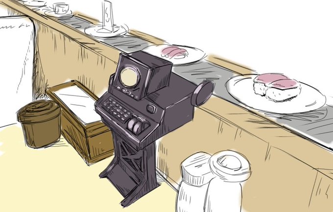 ナワーブ「ここが回転寿司という店か…」

ナワーブ「ん?これは何をするモノなんだ?」

#第五人格イラスト 