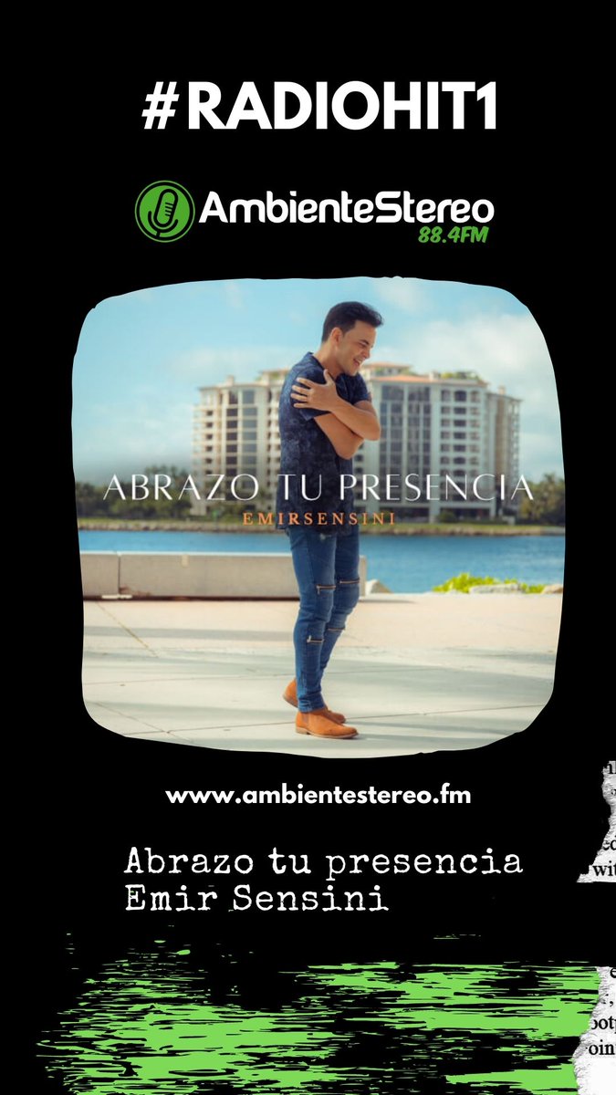 Ambiente884's tweet photo. #RadioHit1
«Abrazo tu presencia»
@EmirSensini https://t.co/YwENaD8ulF