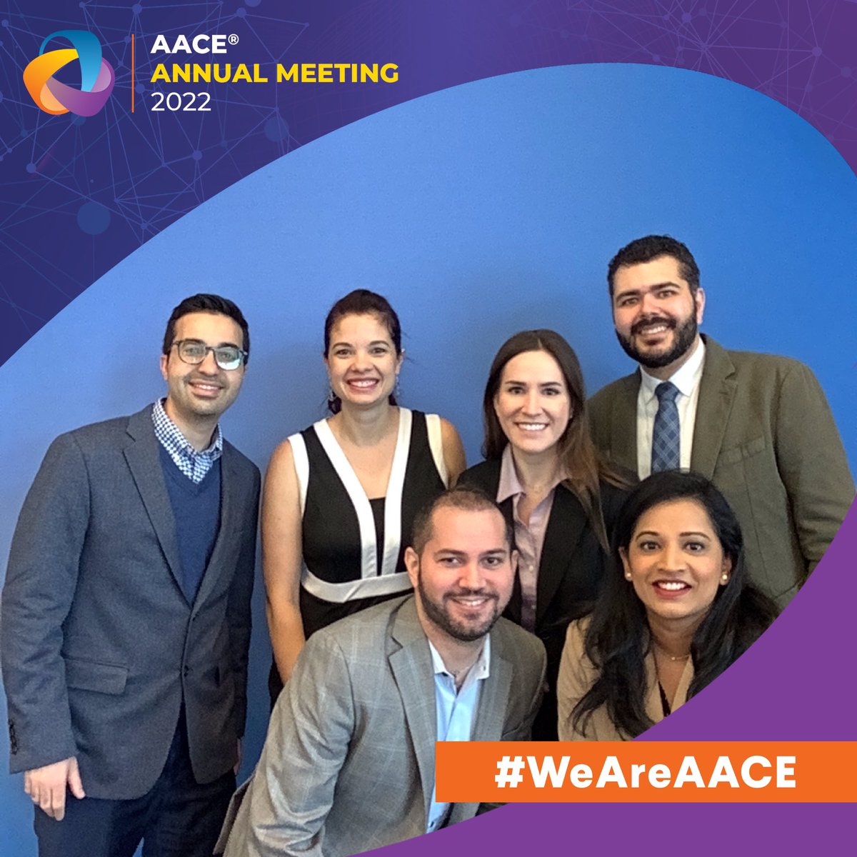 Fellow in Training representatives to AACE throughout the years, at the AACE 2022 Annual meeting #WEAREAACE
