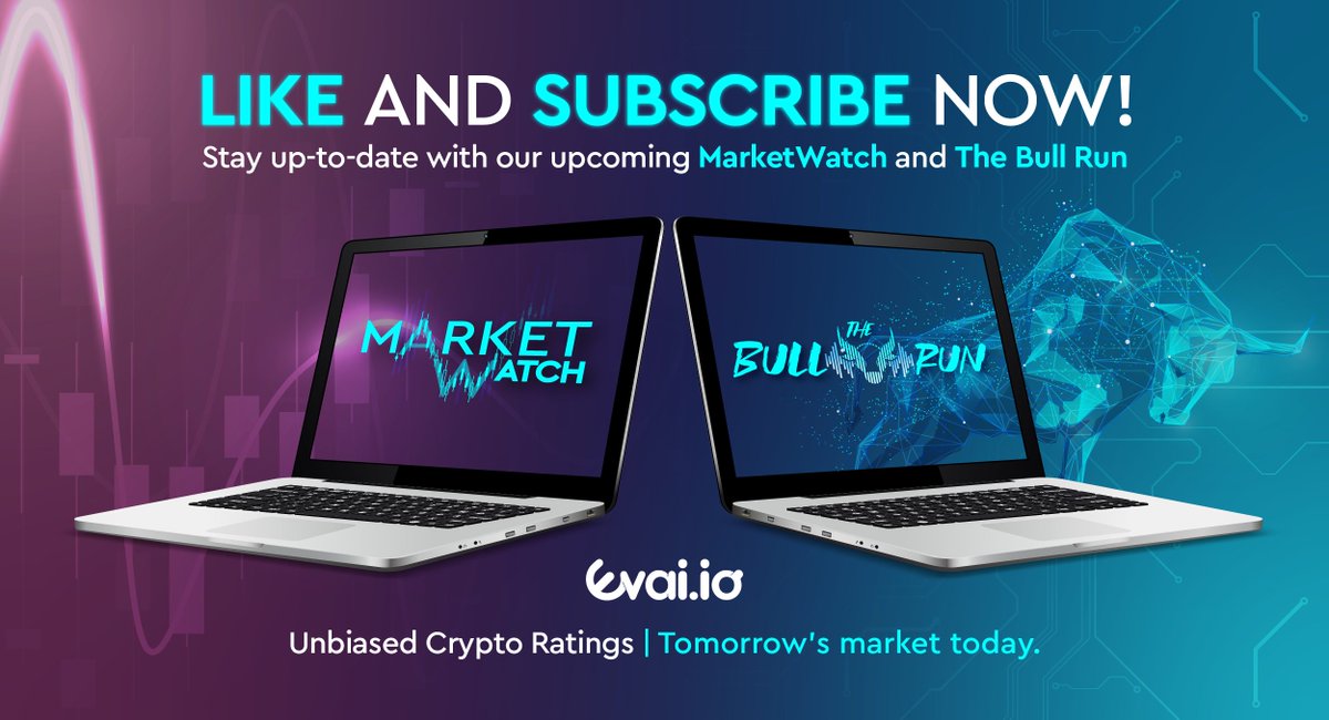 Never miss out on any new videos, podcasts or walkthroughs by subscribing to our #YouTube channel!📲​

Evai Ratings &amp; Research: youtube.com/c/EvaiRatingsR…​

#EV #Crypto #CryptoTrading #CryptoCurrency #Investing #Altcoins #Community #MachineLearning #AI #Bitcoin #BTC #NFT #Metaverse