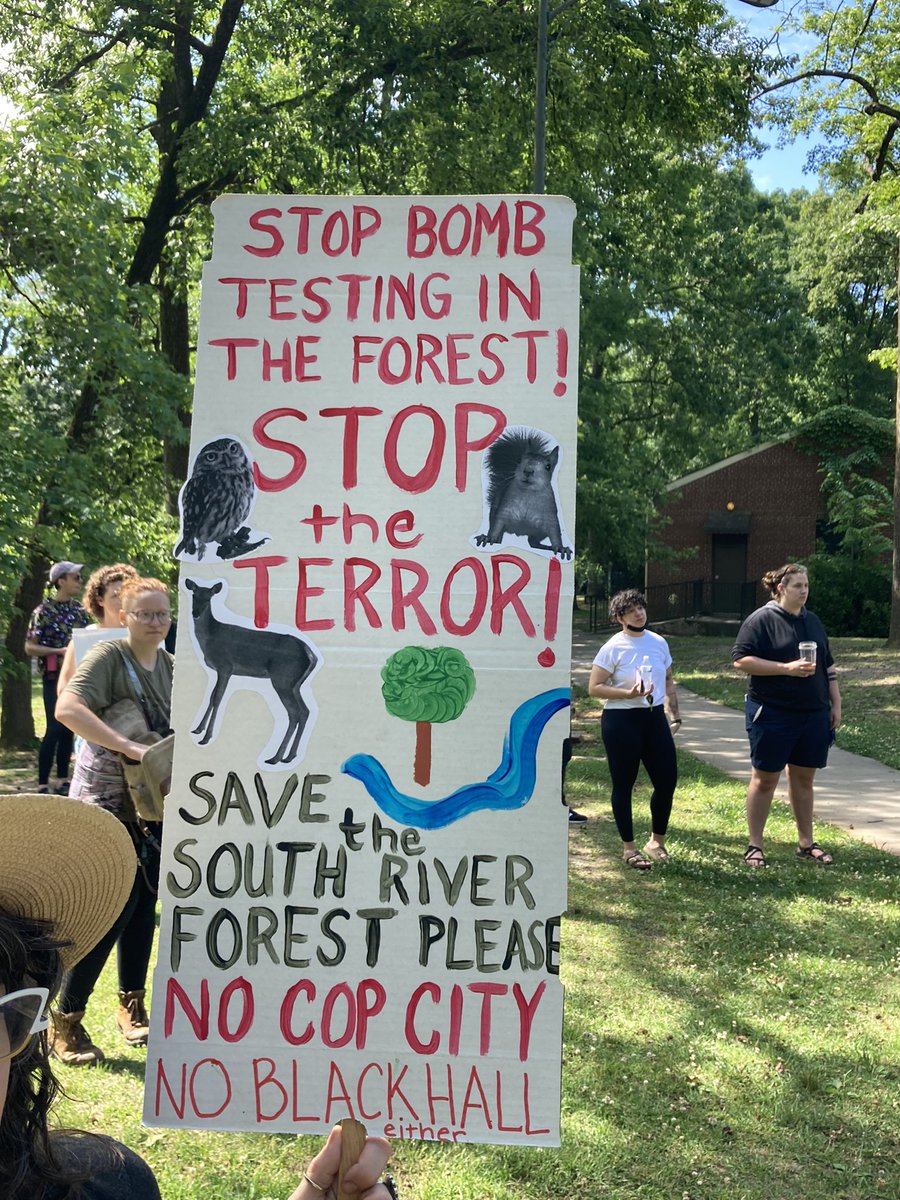 defendATLforest's tweet photo. Signs and banners at the Children’s March to Stop Cop City &amp; Defend the Atlanta Forest https://t.co/DE08Ui6pv9