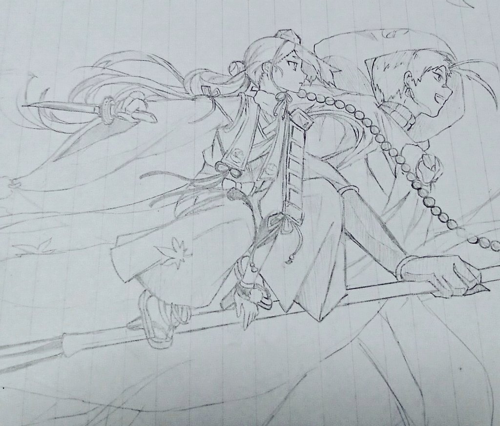 これなんか高校の時だか花丸で沼って模写したやつなんだけどどうやって描いたんだが分かんねぇな すげぇ 