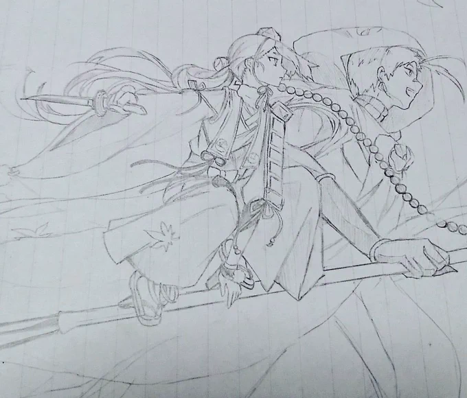 これなんか高校の時だか花丸で沼って模写したやつなんだけどどうやって描いたんだが分かんねぇな すげぇ 