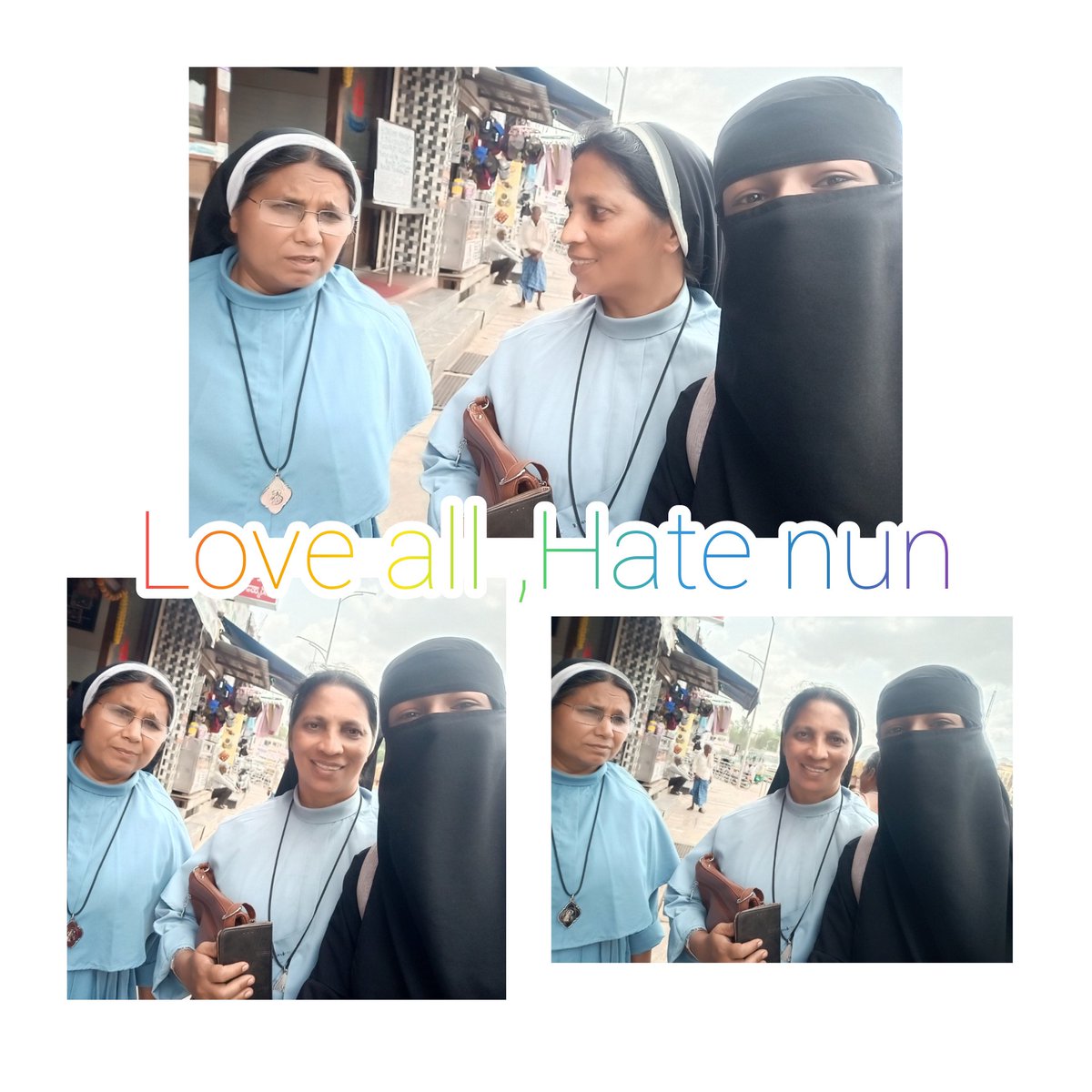 Falcon_eye__'s tweet photo. The real equality is celebrating their own #relegion these people's are example for that, 
A peace of cloth never a thing to discuss,it is each women #right
They are #catholic sisters with good heart. https://t.co/pCWGFKX9D0