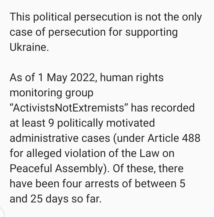 3/4
Thanks to publicity and pressure, the court cancelled the arrest and subsequent deportation of Zlatoslava BLIZNYUK. But instead, the court ruled to impose a fine in the amount of 45,945 tenge.

#Magnitsky #NoToCorruption
#IACD2021