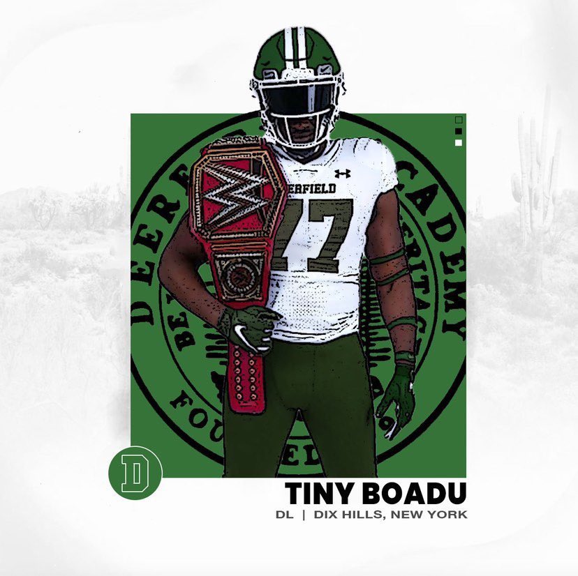 After having a great 2022 season I have decided to continue my journey and join the class of 2023. I will continue my process at Deerfield Academy!! <a href="/coachMarceli/">Coach Marcelin</a> <a href="/bbarbato53/">Brian Barbato</a> <a href="/DABigGreenFB/">Deerfield Academy Football</a> <a href="/OfficialHHHCSD/">Half Hollow Hills CSD</a> <a href="/HHHAthletics/">HHH Athletics</a>