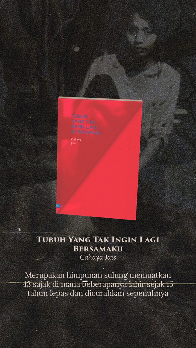 Gabungan teks dua buku puisi (Avenoir, dan Tubuh Yang Tak Ingin Lagi Bersamaku), TAHLIL YANG DIRAHSIAKAN cuba dijelmakan ke pentas dalam bentuk berlainan: puisi tak puisi, teater tak teater, selang bunyi seli aksi.

Tarikh: 25-29hb Mei 2022
Lokasi: Studio Asterik Anak Seni

2/4