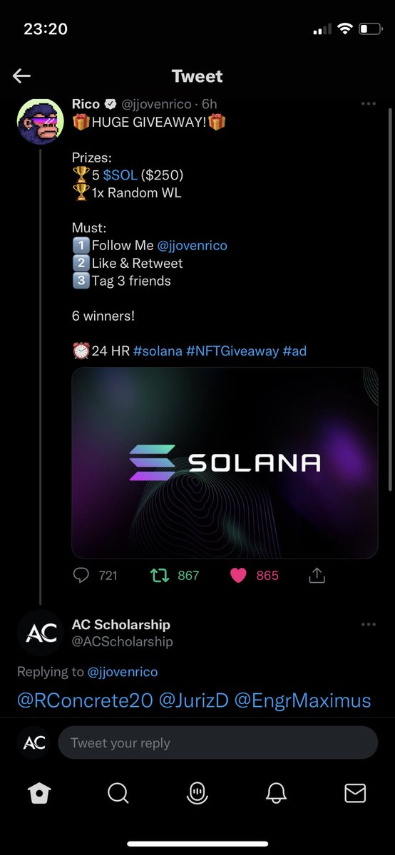 ACScholarship's tweet photo. @jjovenrico Done! Hoping to get picked! 🤞🏼 https://t.co/S5X3vLGop6
